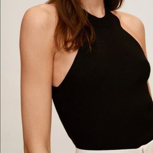 Mango Brown Halter top size small NWT